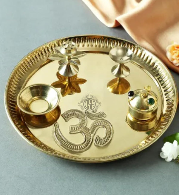 DSH Brass Puja Thali Set