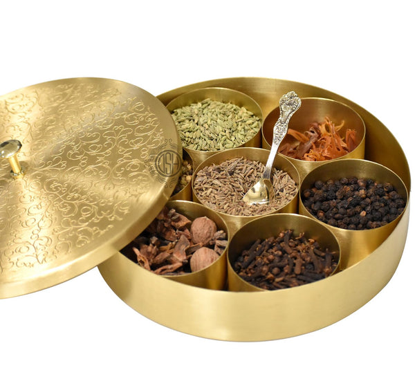 DSH Pure Brass Spice Box.