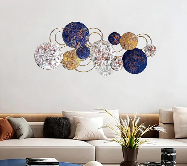 DSH Metal Wall Art Circle Blue.