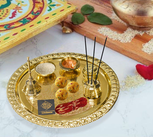 DSH Brass Puja Thali Set