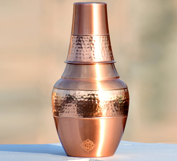 DSH Copper Bottle With Inbuilt Glass.