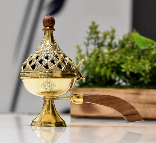 DSH Brass Dhoop Dani Loban Burner.