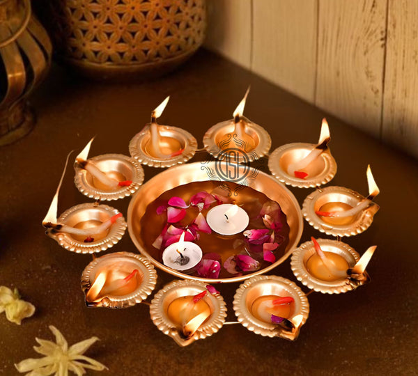 DSH Decorative Urli Bowl in Diya Shape.