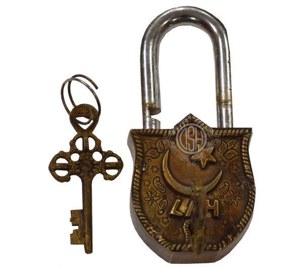 Brass Lock with 2 Keys