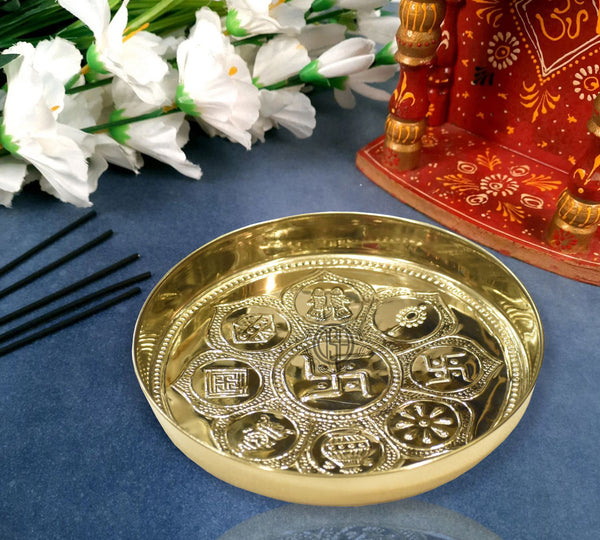 Pure Brass Puja Plate.