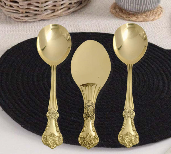 DSH Pure Brass Spoon Set of 3