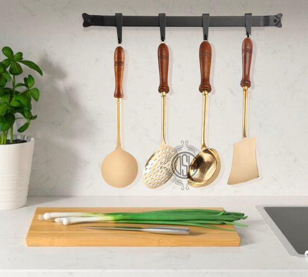 DSH Brass Spoon Set for Cooking .