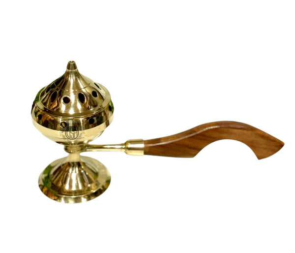 DSH Brass Dhoop Dani Burner With Handle.